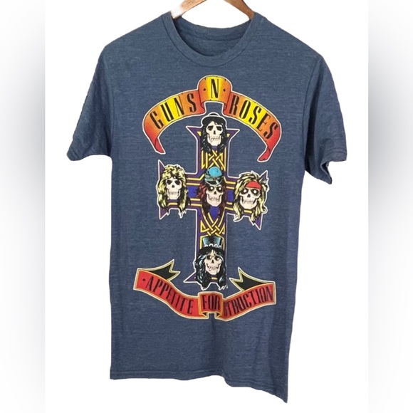 Guns-N-Roses Appetite For Destruction Graphic Short SleeveTee, Blue | S - Picture 4 of 12